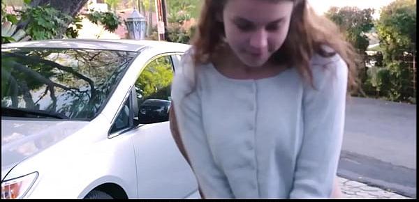  Petite Teen Stepdaughter Ellie Eilish Seduces Family Stepdad For New Car